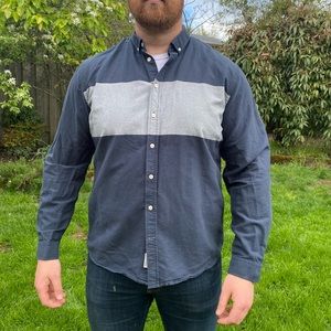 Men’s XXL Frank and Oak color block shirt